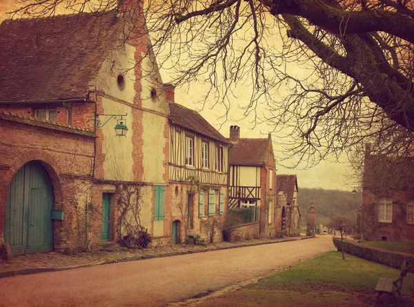 Rua velha na aldeia medieval — Fotografia de Stock