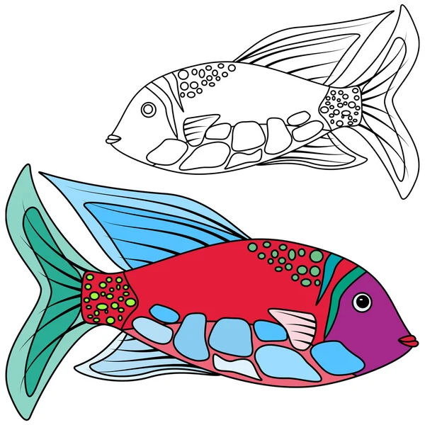 Vector de peces abstracto — Archivo Imágenes Vectoriales