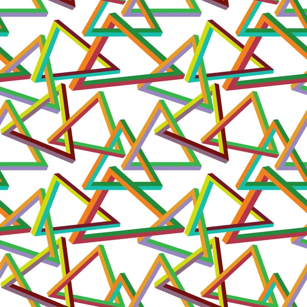 Naadloze patroon van de onmogelijke driehoek — Stockvector