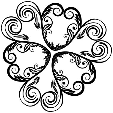 Daire çiçek süsleme