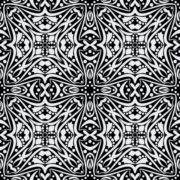 Черно-белый бесшовный рисунок. — стоковый вектор