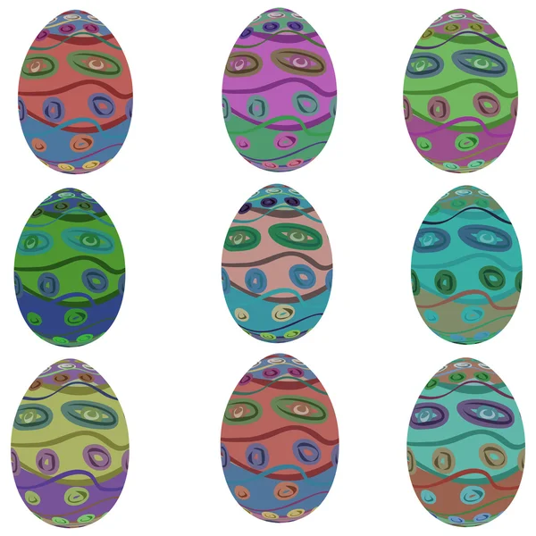 Set Easter eggs. — Stock Vector