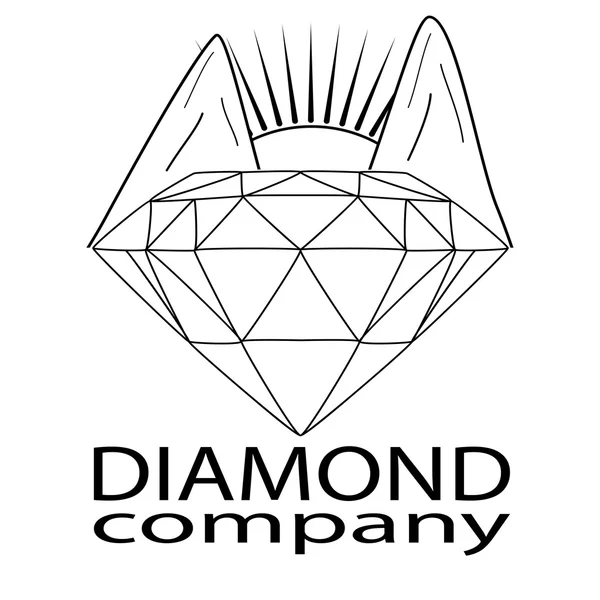 Marca signo de diamante — Vector de stock