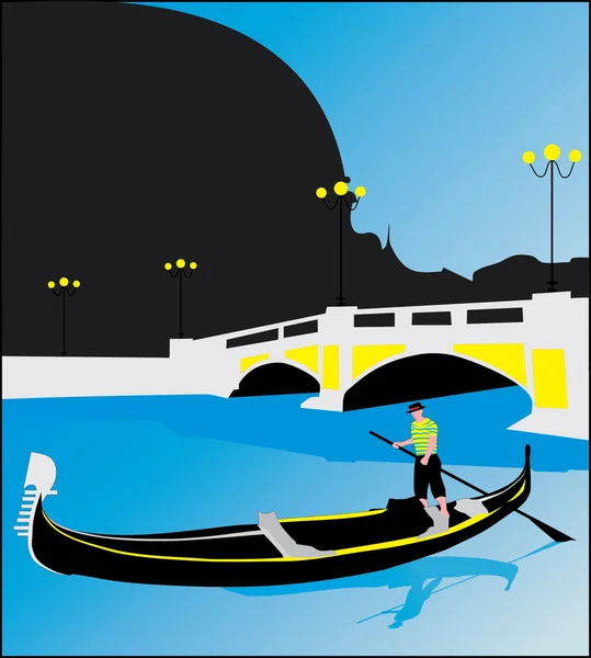 Venedik gondolcu vektör