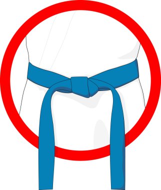 martial arts belt blue clipart