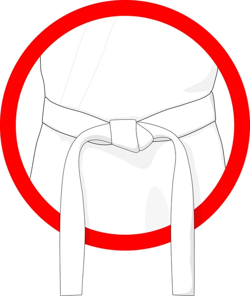 무술 벨트 화이트 — 스톡 사진