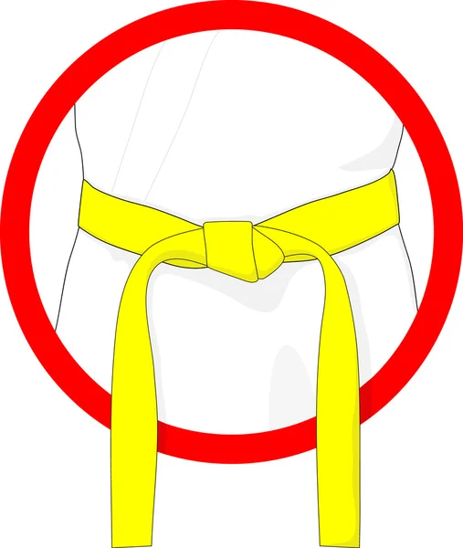 Cinturón de artes marciales amarillo —  Fotos de Stock