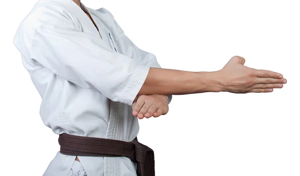 Blow fingers in karate — Stock Photo, Image