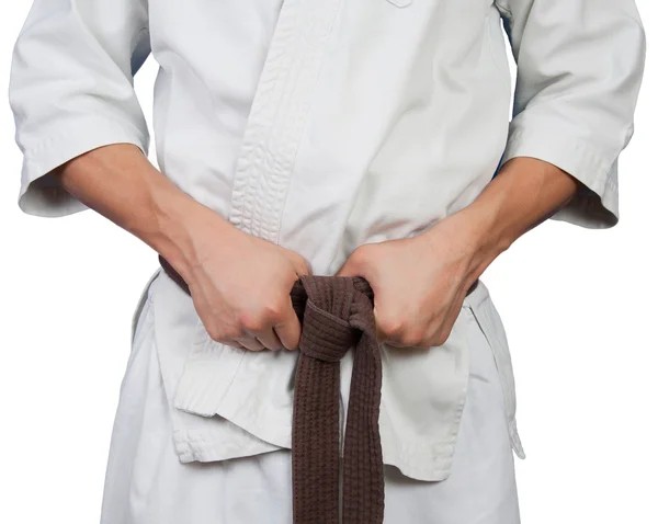 White kimono belt edge — Stock Photo, Image