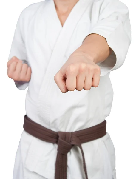 Punch in karate — Stockfoto