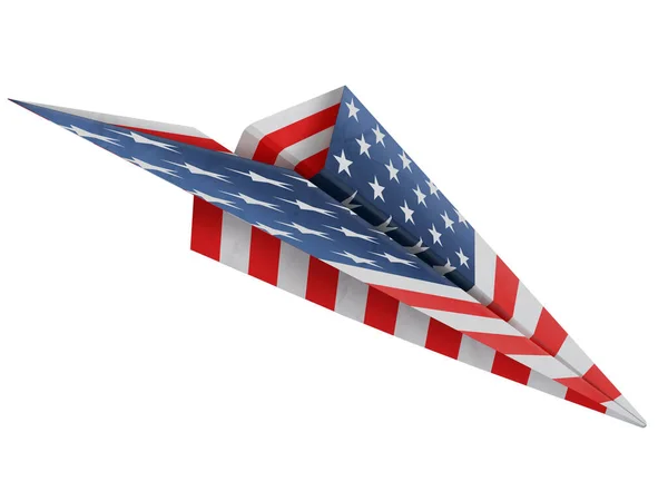 Illustration Paper Airplane Flag Country — Stock Photo, Image