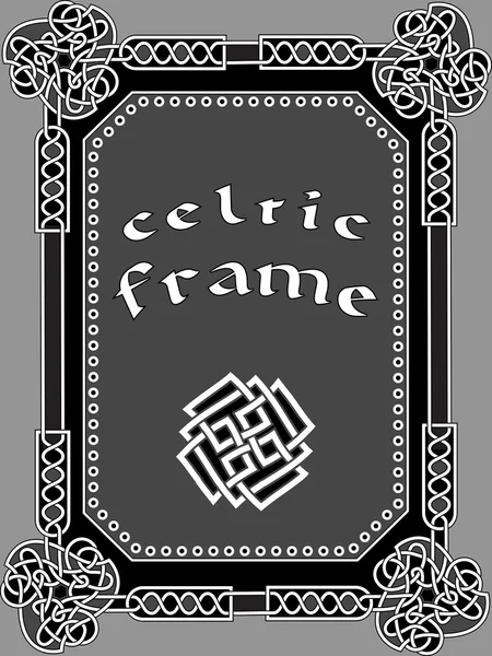 Celtic frame an element of design — Stock Vector