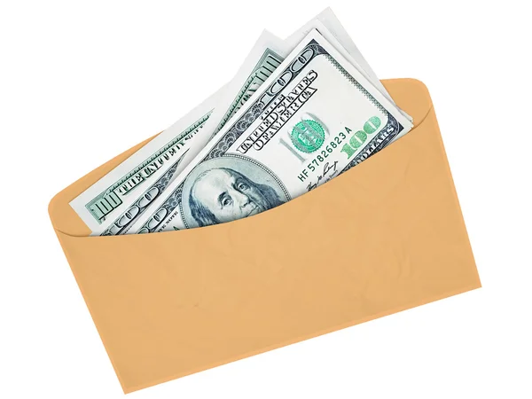 Envelope with cash dollars — Stock Photo, Image