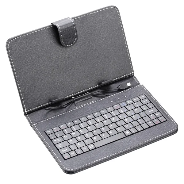 Black case with keyboard for tablet — Stock Photo, Image