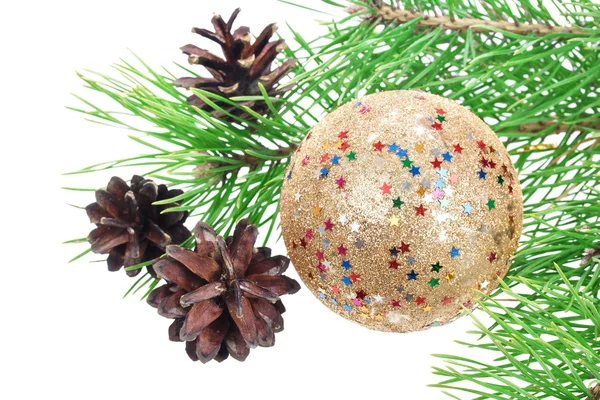 Weihnachtsbaum mit Dekoration — Stockfoto