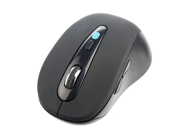 Black wireless computer mouse — Stock Photo, Image