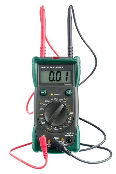Digital multimeter with probes — Stock Photo, Image