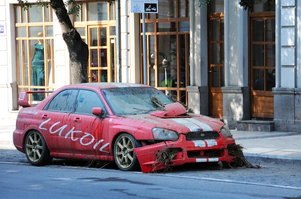 Lukoil Car After Flood — Stock Photo, Image