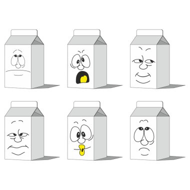 Kağıt paketleri 014 gülümseyen ayarla