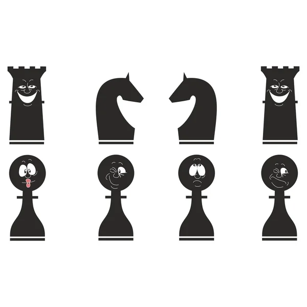 Cartoon chess set — Stock Vector