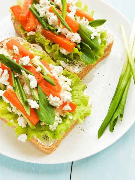 Sandwiches mit Käse — Stockfoto