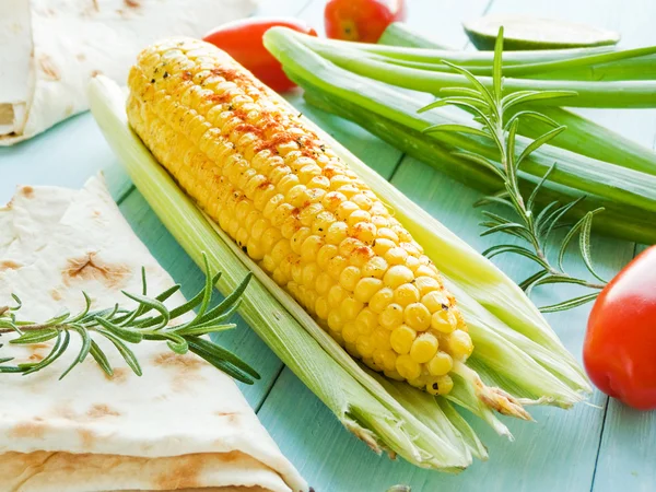 Corn with spices — Stock Photo, Image