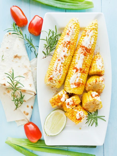 Corn with spices — Stock Photo, Image