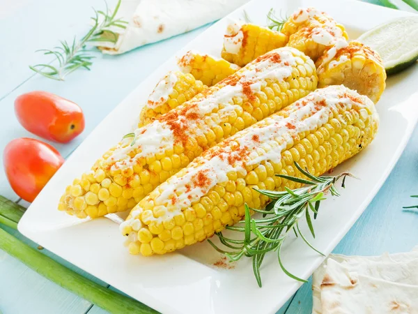 Corn with spices — Stock Photo, Image