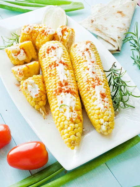 Corn with spices — Stock Photo, Image