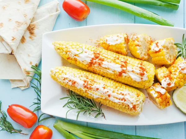 Corn with spices — Stock Photo, Image