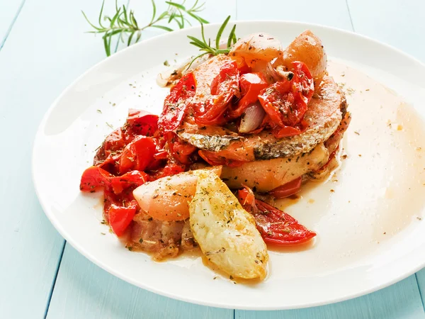 Filetes de salmón rosa — Foto de Stock