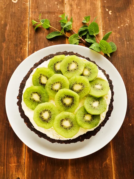 Crostata di kiwi al cioccolato — Foto Stock