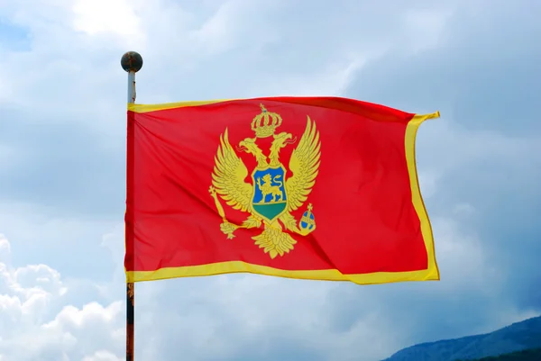 Vlag van montenegro Rechtenvrije Stockafbeeldingen