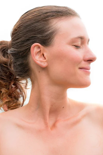 A portrait on white background — Stock Photo, Image