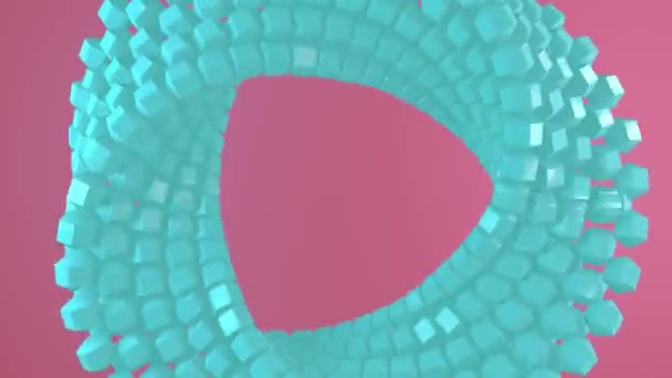 Hypnotisierende 3D-Animation aus geometrischen Formen — Stockvideo