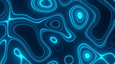 Parlayan enerji alanlarının dijital 3D çizimi