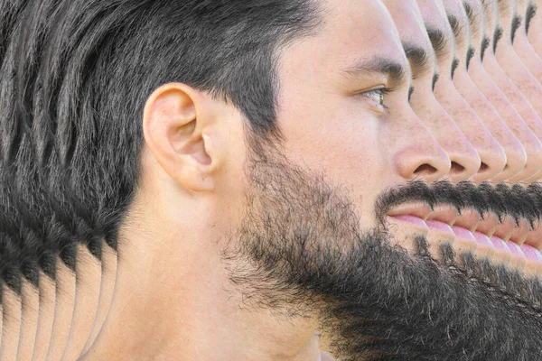 Portait visualmente distorsionado de un hombre — Foto de Stock