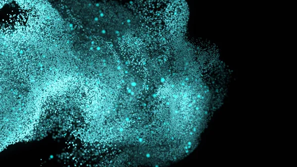Uma explosão de partículas brilhantes formando um fundo abstrato — Fotografia de Stock