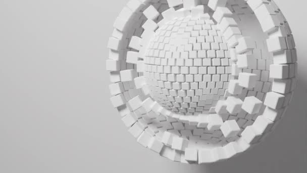 Dynamische wiskundige structuur. 3D Animatie. — Stockvideo