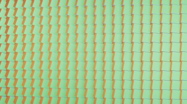 3D Illustration. Renkli küplerin çoklu satırları.