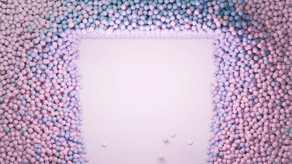 3D Illustration av rosa och blå partiklar. — Stockfoto