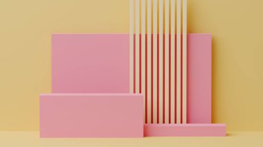 Soyut bir arkaplan oluşturan üç boyutlu dikdörtgen çizimi