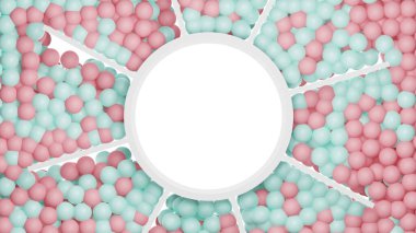 Renkli kürelerin 3 boyutlu görüntüsü