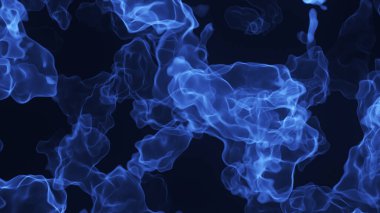 Parlak duman simülasyonu. 3B illüstrasyon.