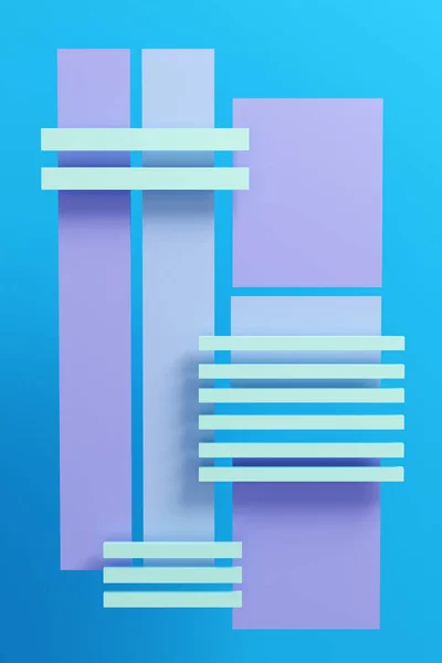 Abstrakte Komposition in violetten und blauen Farben. 3D-Illustration. — Stockfoto