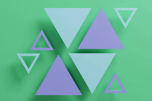 Abstrakter Hintergrund, zusammengesetzt aus Dreiecken. 3D-Illustration. — Stockfoto