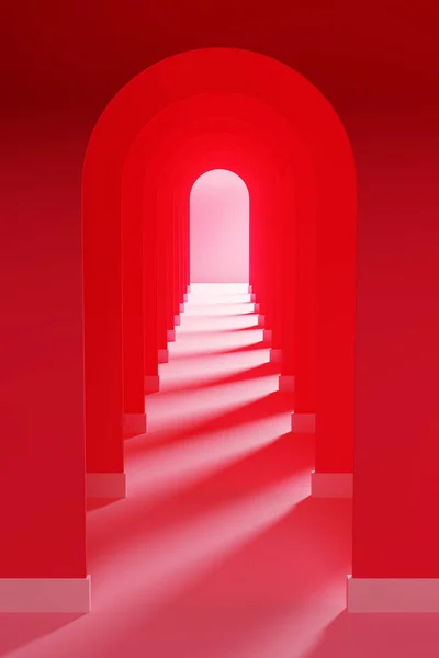 Bright 3D illustration of arches — Φωτογραφία Αρχείου