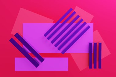 Dikdörtgenlerden oluşan soyut bir arkaplan. 3B illüstrasyon.