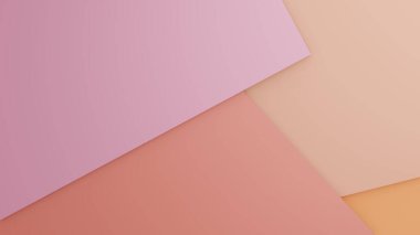 Bir pastel renk paletinde çok katmanlı üç boyutlu illüstrasyon