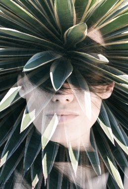 Woman with cactus